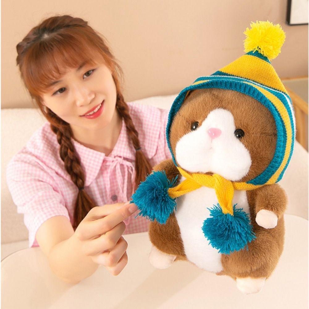 Fluffy Hamster Plush Toy PP Cotton Hamster Stuffed Plushie Doll Plush Hamster Doll  Children Girl