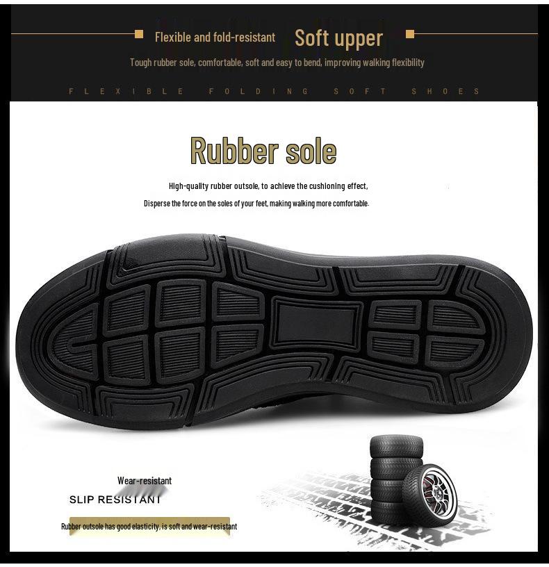 Cross-border Men's Winter Leather Shoes - Wool Lined, Warm, Casual Dad Shoes