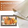 Pumpkin Buffalo Plaid Placemats Halloween Thanksgiving Table Mats Set of 4, 12x18 Inch Fall Autumn Decor for Party Kitchen Dining Decor Maple Leaf