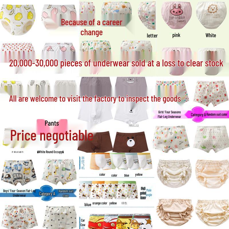 Children's Combed Cotton Triangle Briefs & High-Waisted Leggings for Girls