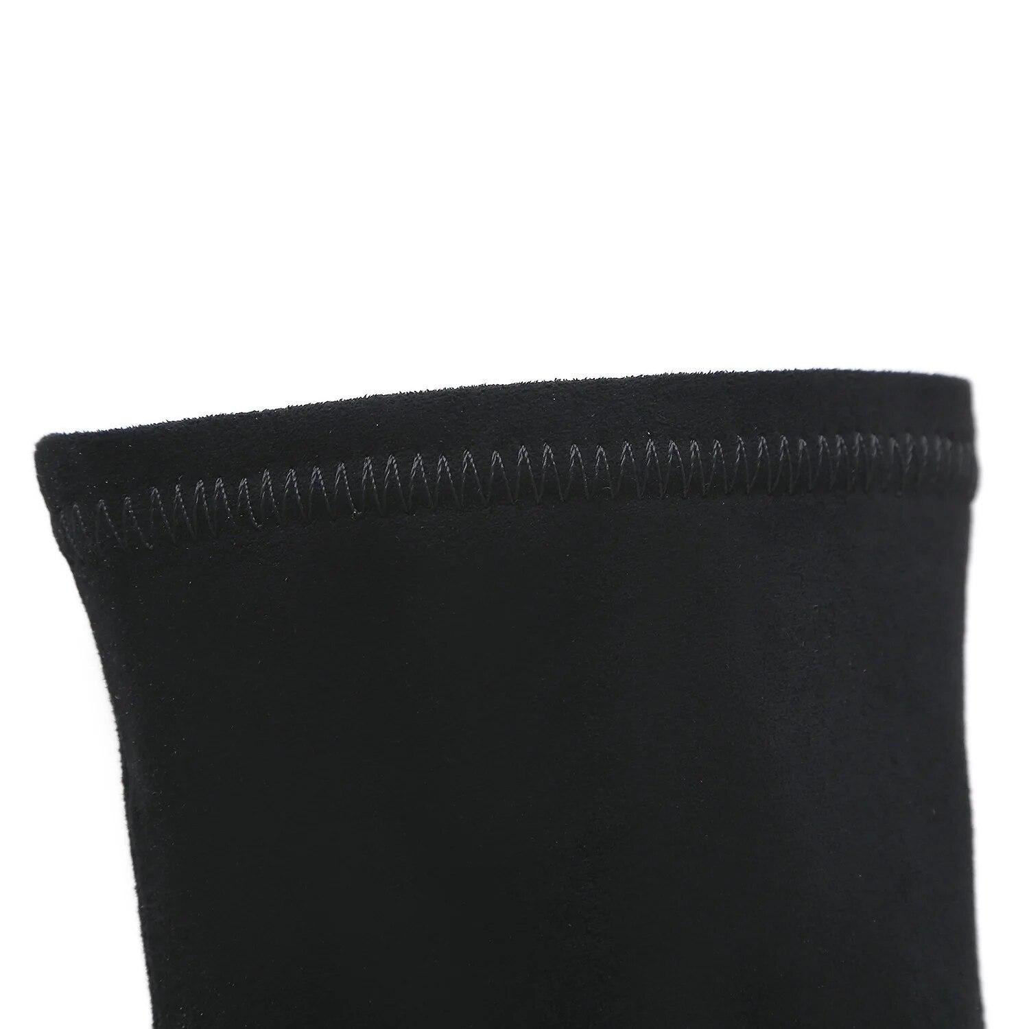 Осенне-зимние новые модные женские ботинки на толстой подошве и толстом каблуке — фото 11