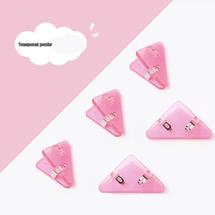 Transparent Triangle Corner Clip for Student File Organization and Storage