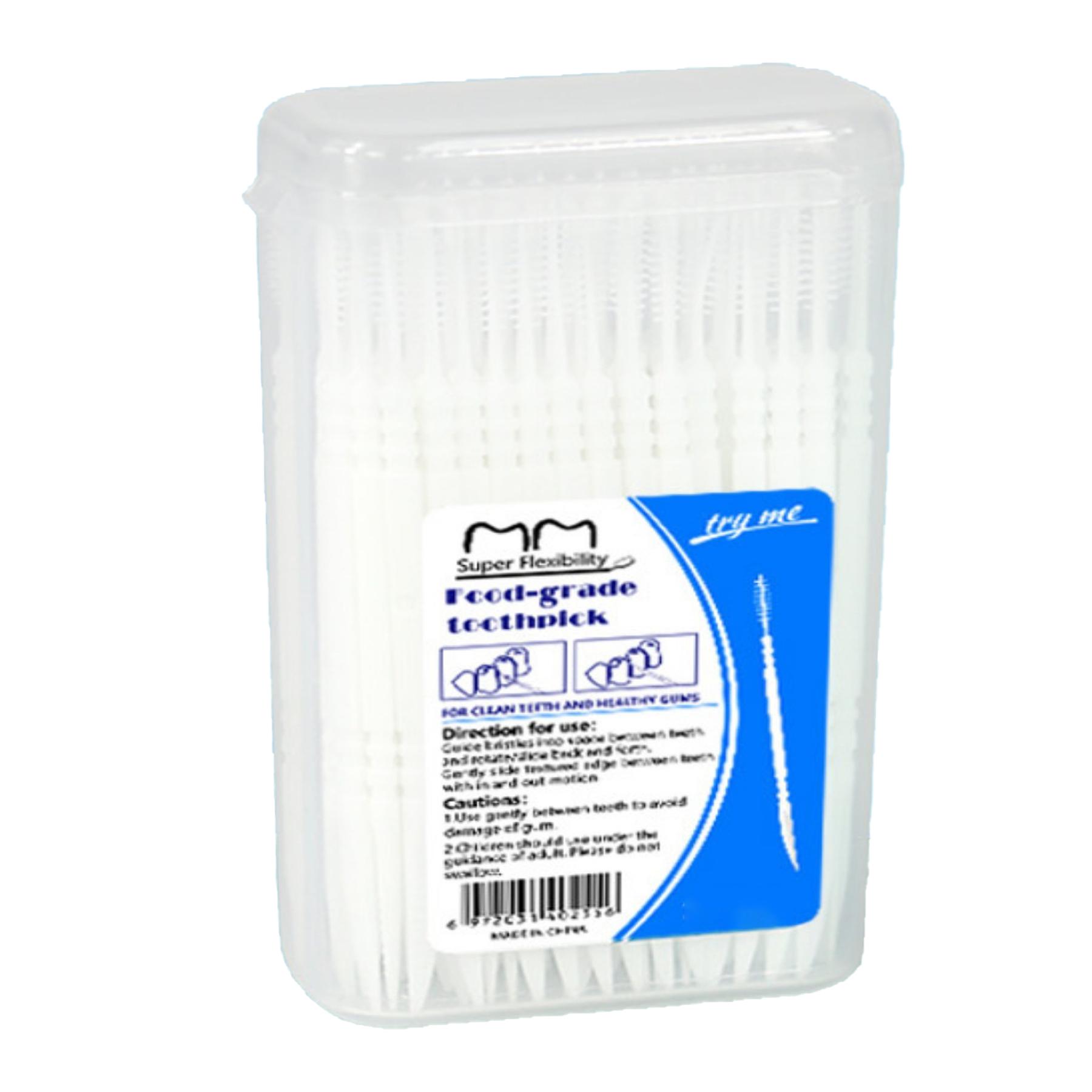 Portable ultra-fine toothpicks, disposable family box, double-head high-end personalized creative fruit sticks