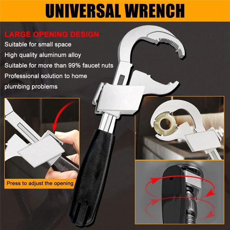 A20F-Universal Wrench Multifunctional Wrench Bathroom Wrench For Water Pipe Repair & Home Accessories