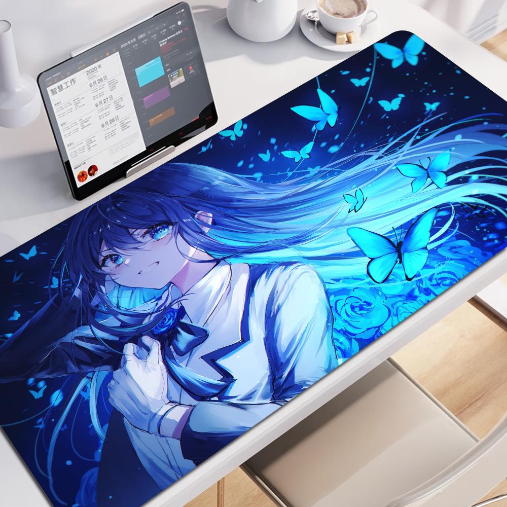 Singer Aado x Rubber Lock Edge Mouse Pad Super Big Computer Desk Mat Offices Accessories Virtual Idol Kawii Keyboard Pad