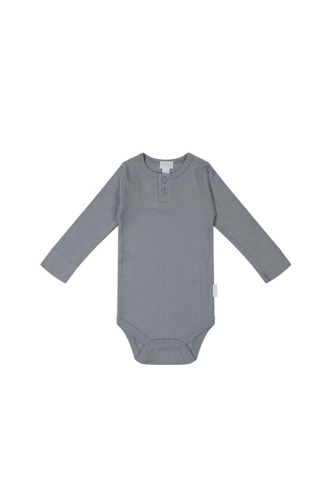 OCM Basic Long Sleeve Bodysuit JBCO246023 Baby GRY 80 [Jamie Kay]