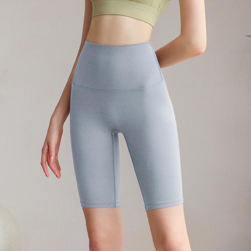 Sports Shorts, Yoga Five-point Pants, Women's High Waist, Hip Lift, Tight Body Wear, Fitness Pants, Running Cycling Pants, Nylon
