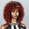 MISSQUEEN Afro Women Ombre Ginger Orange Kinky Curly Wig Synthetic Fiber Natural Cosplay Daily Wear Kinky Curly Wig