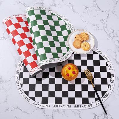 Leather Placemat, Heat Insulation, Anti-scalding, Waterproof and Oil-proof Cushion, Western Food Mat, Coaster, Plate Mat, Pot Mat, Plate Checkerboard