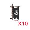 MOC Mediaeval Times Building Blocks Orc Mounts Wolf Flags Army Soldiers Character Accessories Bricks Animal Toys Gifts R064 DIY