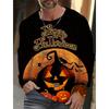 Pánské tričko s dlouhým rukávem s 3D potiskem dýně na Halloween, podzimní a zimní, pánská streetwearová móda, kulatý výstřih, dlouhý rukáv