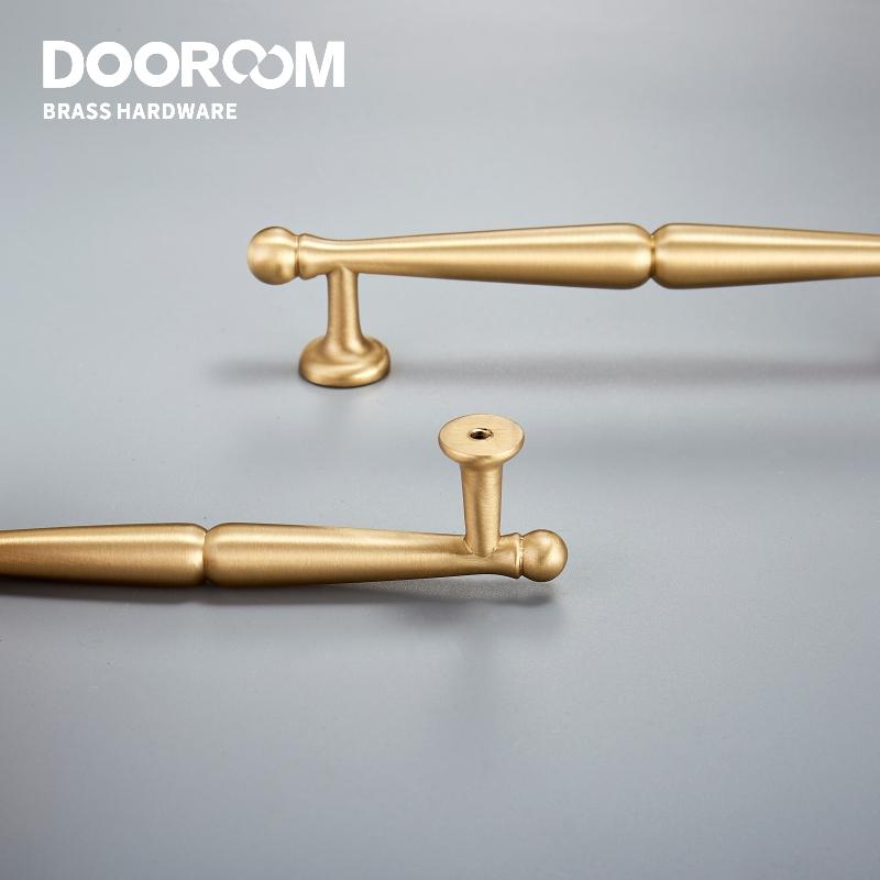 Dooroom Brass Furniture Handles Wardrobe Dresser Cupboard Cabinet Drawer Knob Black Bronze Gold American Pastoral European Pull