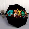 1 Stück Pokémon Freunde Automatischer Auf-/Zu Klappbarer Tragbarer Regenschirm mit 8-Rippen-Struktur für Damen/Herren, Ganzjahresgebrauch  a0901052