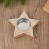 Christmas Wooden Candle Holder Snowflake Xmas Tree Candlestick 2025 Christmas Home Table Decorations Ornament New Year Gift