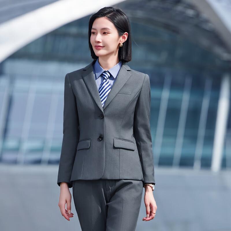 Women's Professional Double-Breasted Long Sleeve Suit Set