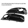 Glossy Black Front Bumper Fog Light Grilles, 2pcs with ABS Material, Lightweight and Colorfast for B8 2009 to 2012, Anti Scratch, Dust Proof