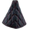 Universal Shift Boot Cover with Double and Interior Fits Trucks and Stitching, Diamond-Cut Quilting, (Black Red) [Used]