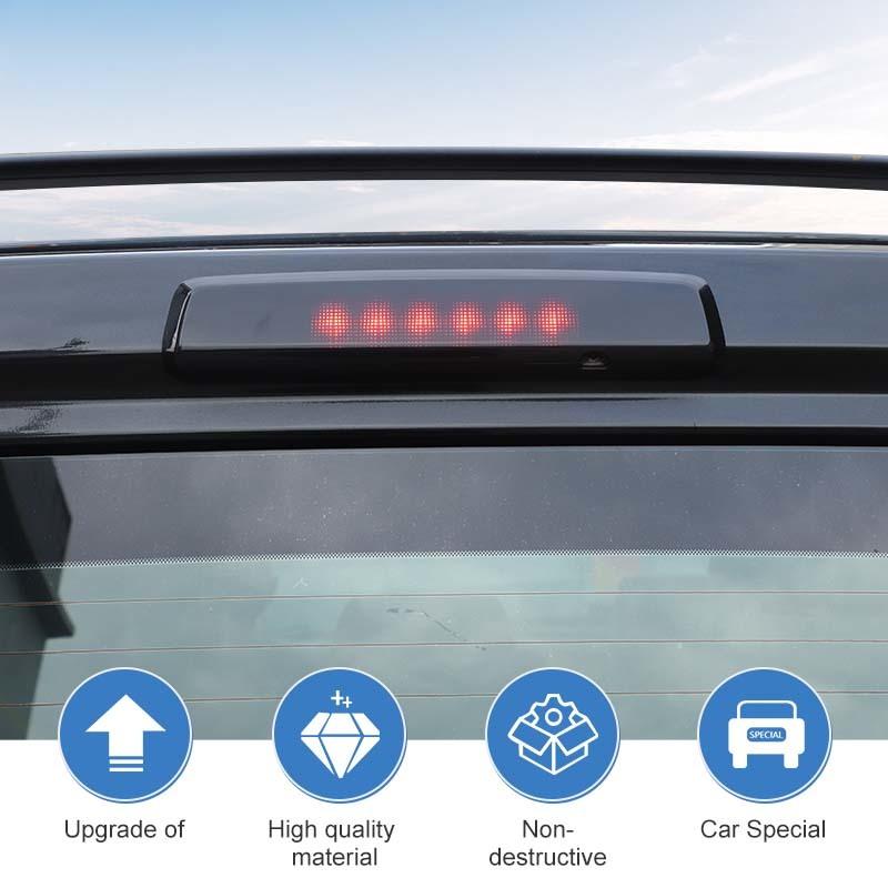 Car High Mounted Brake Light Lamp Decoration Stickers For Jeep Grand Commander 2006-2010 Car Exterior Accessories, Smocked Black.