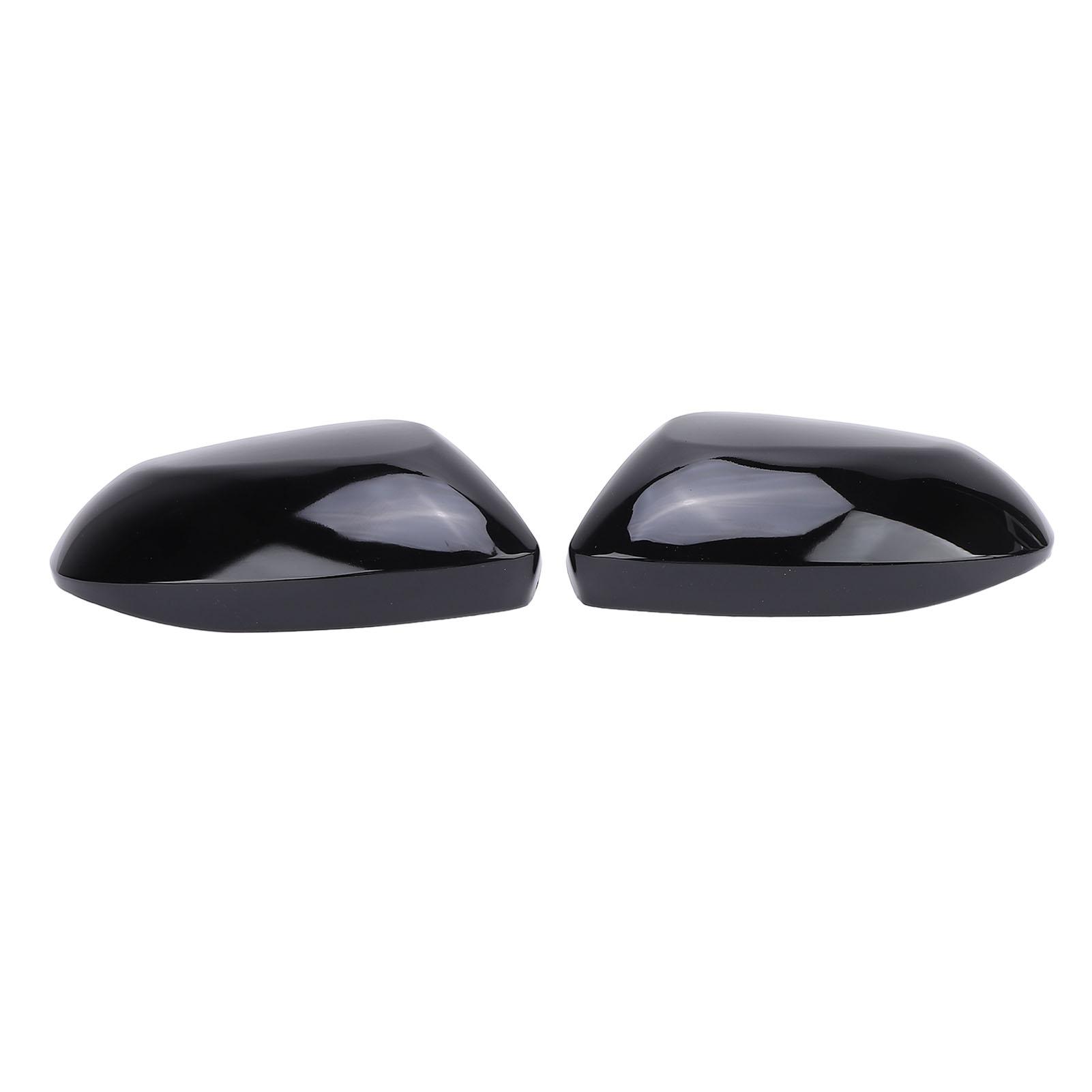 1 Pair Rearview Mirror Caps Black Left Right Rearview Side Mirror Covers Trim Replacement for Vehicle
