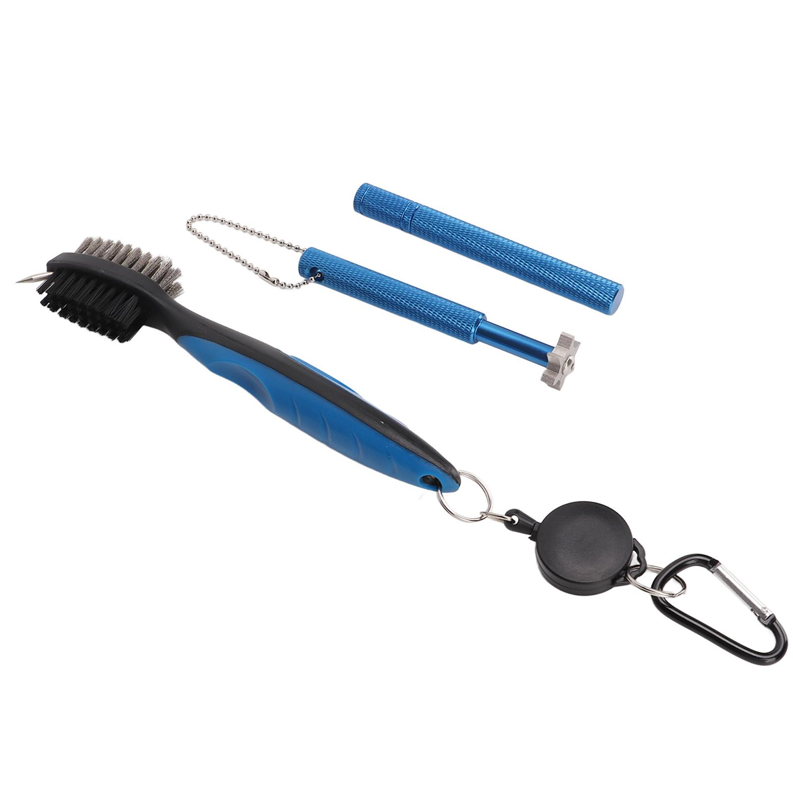 

Набор для чистки гольф-клубов Выдвижная щетка Очиститель канавок Очиститель торца клюшки Прочный пластик Сталь Гольф