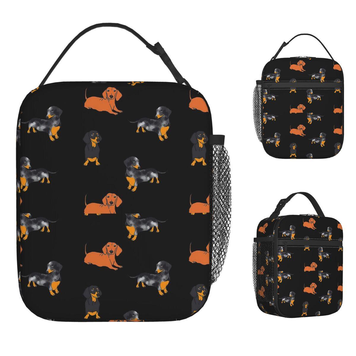 My Lovely Daschund Insulated Lunch Bags Large Dachshund Wiener Meal Container Cooler Bag Lunch Box Tote Bento Pouch One Size