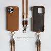 Luxury USB Charging Cable Genuine Leather Case For iPhone 16 Pro Max 15Pro 11 13 12pro 14Pro Strap Crossbody Lanyard Phone Cover