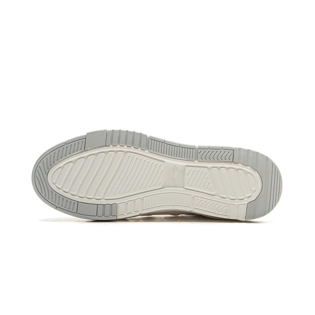 Li Ning Common 80s Slip Resistant, Abrasion Resistant, Height Increasing Low top Skateboard Shoes Men's White Gray AGCV269-1