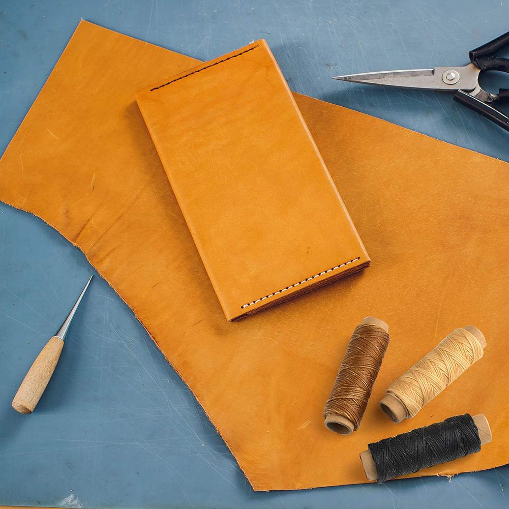 14PCS DIY Leather Tool Set Sewing Needles with Leather Waxed Thread Cord and Thimble for Leather Repair