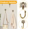 20pcs Wall Multi-Purpose Hooks Vintage Zinc Alloy Home Coats Hat Clothes Hangers Bath Towel Keys Coats Bag Organization Hooks