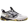 Mizuno Wave Fang Zero Chaussures de Badminton Confortables pour le Quotidien Amorti Durable Coupe Basse Chaussures Unisexe Blanc Noir Jaune 71GA219000