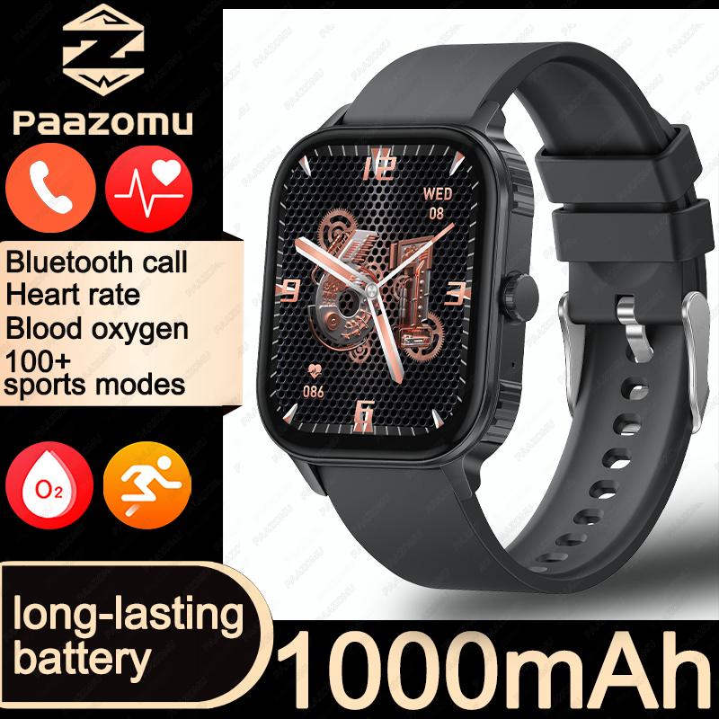 New 1000mAh Battery SmartWatch Men Women 2.04” HD Screen Bluetooth Call Women Watches Heart Rate Monitor Sports Smartwatch