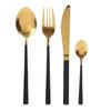 Cerise CUTLERY SET 16 Pcs GOLD AND BLACK Steel