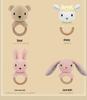 Knitted Cross-Stitch Plush Animal Doll - Cute Rabbit & Bear Companion