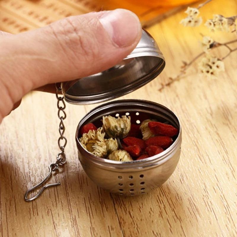 Ball Shape Tea Infuser Sphere Mesh Tea Strainer Coffee Herb Spice Filter Diffuser Loose Spices Kitchen Gadget Stainless Steel