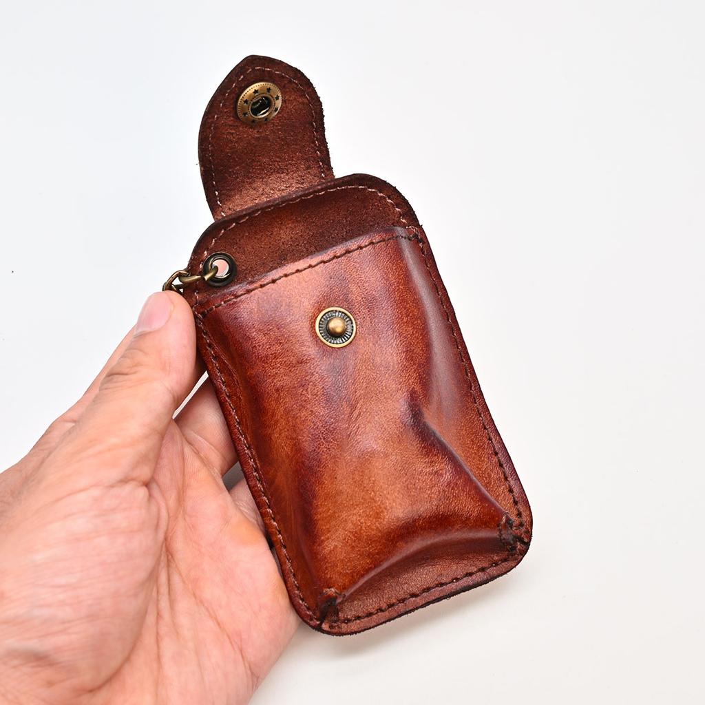 Belt Wear Leather Smart Key Holder Waist Car Key Holder Buckle Small Key Bag Keysmart
