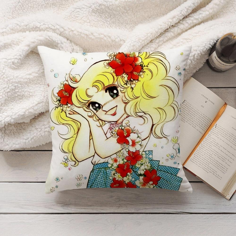 Cartoon Candy Candy Sweet Girl Pillow Case Home Decoration Cushion Cover Suitable For Bedroom Car Office Sofa