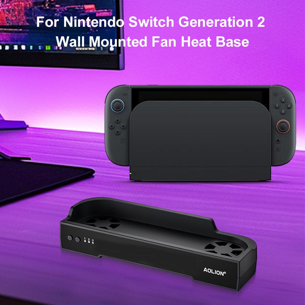 For NS2 Game Console Base Radiator Wall Mount Portable Heat Sink Support RGB Heat Dissipation Base Gaming Accessories