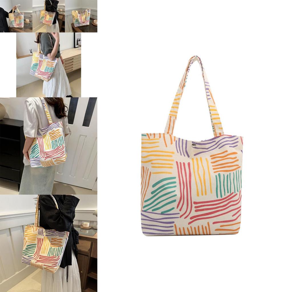 Unique Personalized Commuter Tote Bag For Women In Trendy Colorful Canvas Style