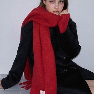 Rosefrantz Wide Long Muffler [Rose Red]