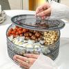 Glacier Pattern Rotatable Multi-Layer Snack and Fruit Tray - Light Luxury Design for Living Room Coffee Tables.