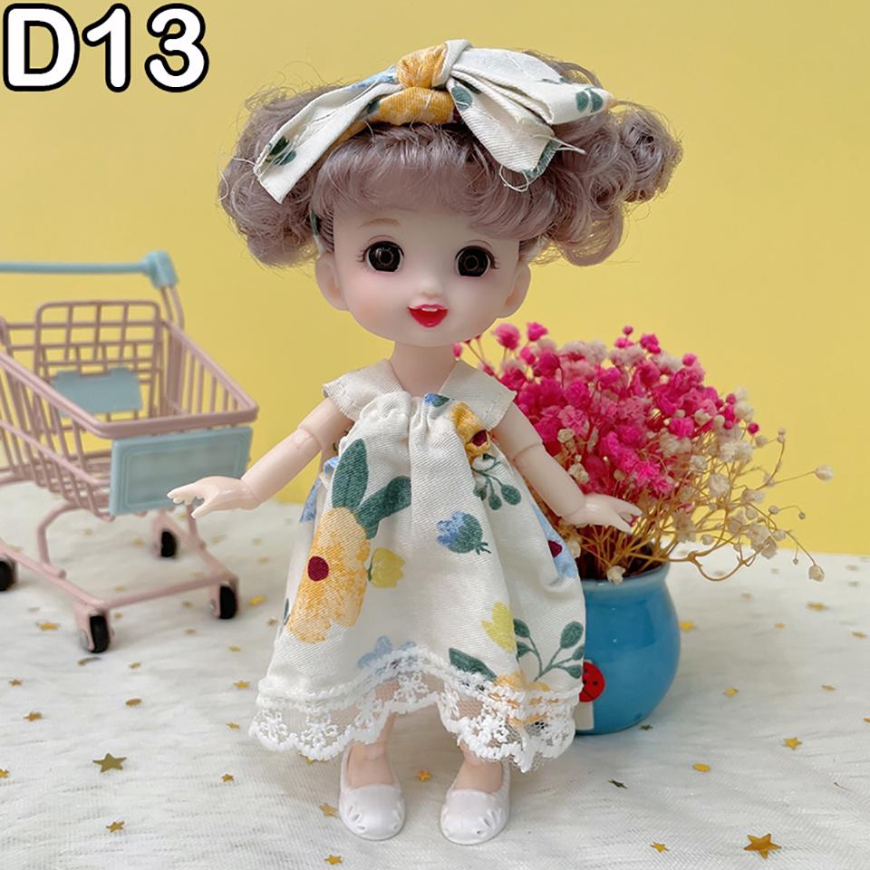 

Нова 16-сантиметрова міні-лялька BJD 13 з рухомими суглобами, дівчинка, дитина, 3D, великі очі, красива лялька-іграшка своїми руками з одягом, модна лялька 1/12 doll and clothes