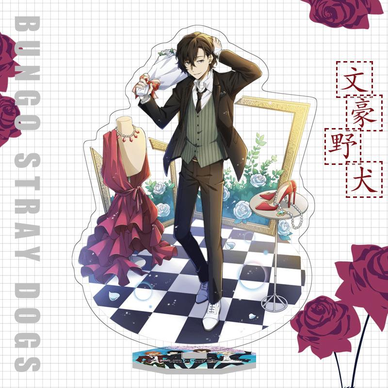 Japan Bungo Stray Dogs Anime Figur Acryl Stand Modell Spielzeug Dazai Osamu Nakahara Chuuya Ryunosuke Akutagawa Schreibtisch Dekor