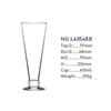 Tulpenförmiges Transparentes Getränkeglas – Hoher Stiel für Saft, Milchtee, Cocktails und Kaltgetränke.