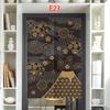 Cortina de Porta Estilo Japonês Algodão Linho Flor de Cerejeira Cortina Entrada da Cozinha Restaurante Decoração Noren Divisória Meia-cortina