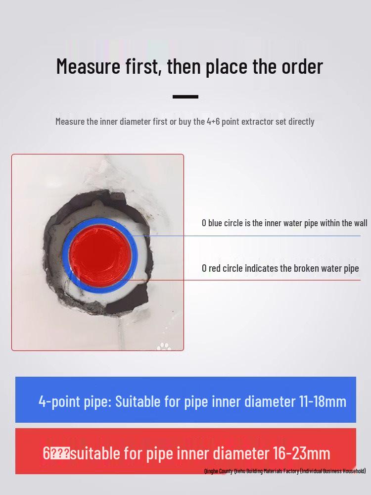 Double-Headed Screw and Broken Pipe Extractor with Four-Point and Six-Point Reverse Threads