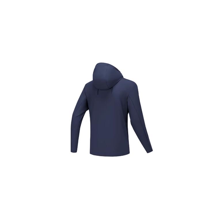 Skechers Godri Performance Series Moisture-Wicking Quick-Dry Hooded Comfortable Long Sleeve Jacket Men jackets Navy-Blue P225M155-02MZ