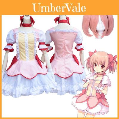 Costum Cosplay Madoka Kaname Puella Magi Madoka Magica Set Elegant Rochie de Menajeră