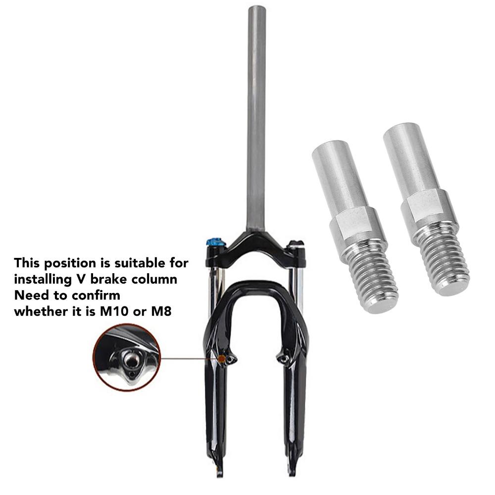 2Pcs Titanium Alloy Mountain Bike Brake Screw M8×1.25 8mm V Brake Column Screw Sliver Brake System Replacement Screw