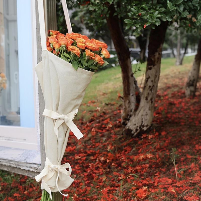 1 stk Blomst Slitesterk Frisk Blomst Flerbruks Innpakning Elegant Oppbevaringspose Håndlaget Bukett Lett å Bære 45x35x25cm