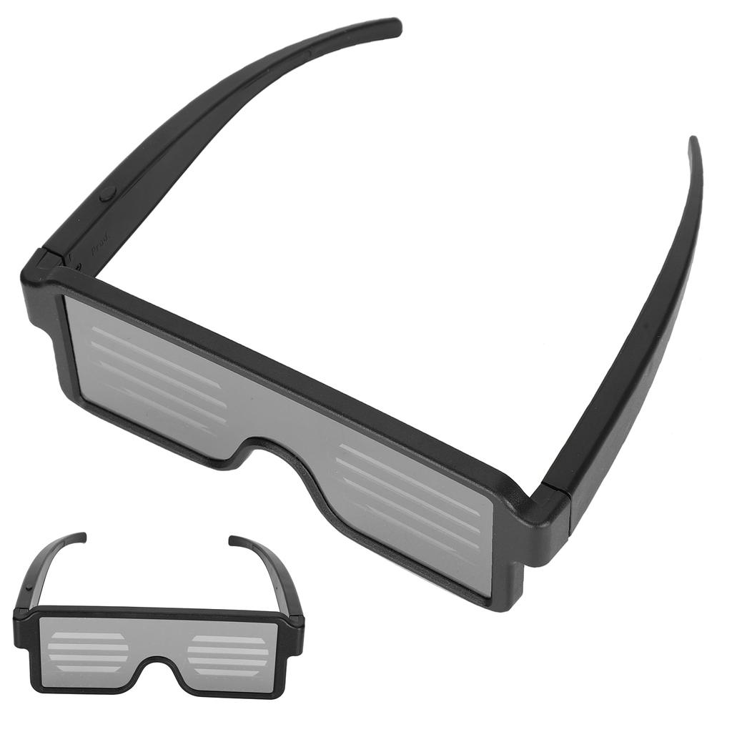 Glowing Glasses Bar Concert Shutter Pattern Lighting Supplies LED Glasses USB Charging